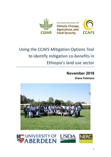 Using the CCAFS Mitigation Options Tool to identify mitigation co-benefits in Ethiopia’s land use sector