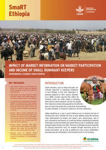 Impact of market information on market participation and income of small ruminant keepers: Experimental evidence from Ethiopia