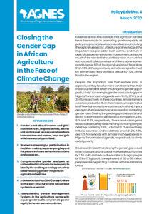 Closing the Gender Gap in African Agriculture in the Face of Climate Change