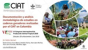 Documentación y análisis metodológico de estudios en cadenas ganaderas realizadas por el CIAT en Colombia