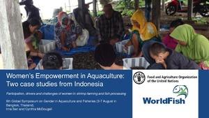 Women's empowerment in aquaculture: Two case studies from Indonesia