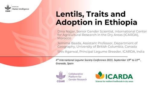 Lentil trait preferences, gender, and varietal adoption in Ethiopia