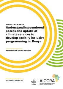 Understanding gendered access and uptake of climate services to develop socially inclusive programming in Kenya
