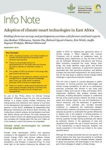 Adoption of climate smart technologies in East Africa: Findings from two surveys and participatory exercises with farmers and local experts