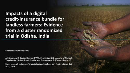 Impacts of a digital credit-insurance bundle for landless farmers: Evidence from a cluster randomized trial in Odisha, India