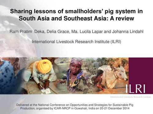 Sharing lessons of smallholders’ pig system in South Asia and Southeast Asia: A review