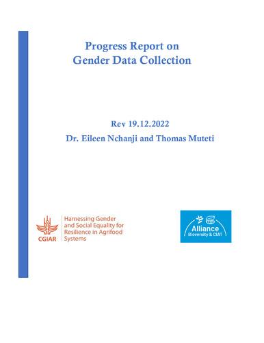 Progress Report on Gender Data Collection
