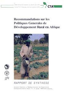 Recommendations sur les politiques generales de développement rural en Afrique