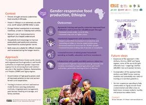 Gender-responsive food production, Ethiopia