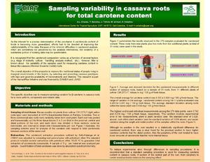 Sampling variability in cassava roots for total carotene content