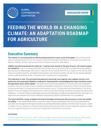 Feeding the World in a Changing Climate: An Adaptation Roadmap for Agriculture