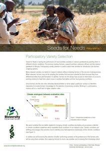 Seeds for Needs: participatory variety selection