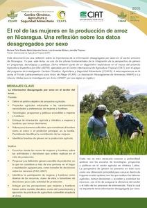 El rol de las mujeres en la producción de arroz en Nicaragua. Una reflexión sobre los datos desagregados por sexo