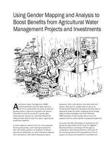 Addressing learning and complexity: Using gender mapping and analysis to boost benefits from agricultural water management projects and investments