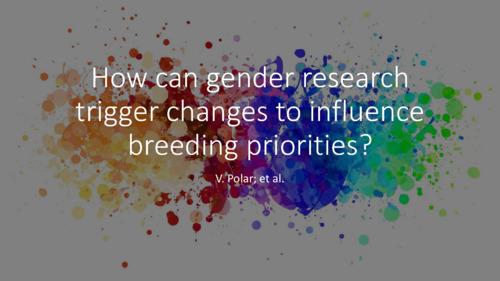 How can gender research trigger changes to influence breeding priorities