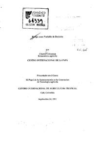 Riesgo como variable de decisión = Risk of a variable of decision