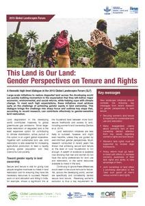 This Land is Our Land: gender perspectives on tenure and rights
