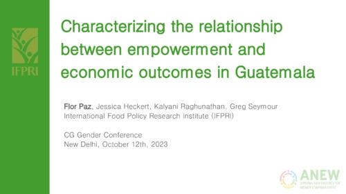 Identifying pathways that affect the relationship between empowerment and economic outcomes