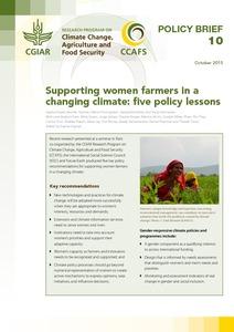Supporting women farmers in a changing climate: five policy lessons