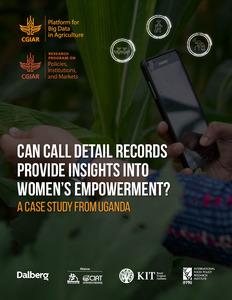 Can call detail records provide insights into women’s empowerment? A case study from Uganda