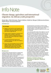 Climate change, agriculture and international migration: An African youth perspective
