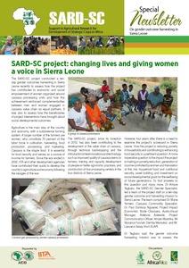 Support to Agricultural Research for Development of Strategic Crops in Africa Newsletter, special issue on gender outcome harvesting in Sierra Leone