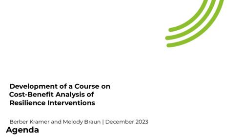 Development of a Course on Cost-Benefit Analysis of Resilience Interventions