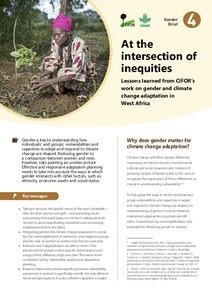 At the intersection of inequities: Lessons learned from CIFOR's work on gender and climate change adaptation in West Africa