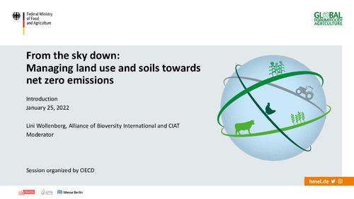 From the sky down: Managing land use and soils towards net zero emissions