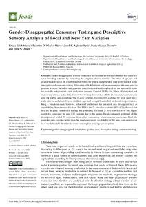 Gender-disaggregated consumer testing and descriptive sensory analysis of local and new yam varieties