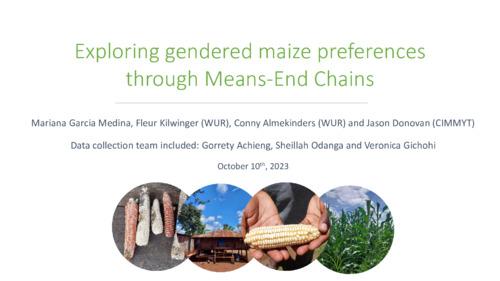 Addressing gendered maize seed and trait preferences in Kenya