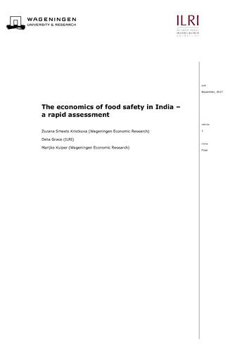 The economics of food safety in India – a rapid assessment
