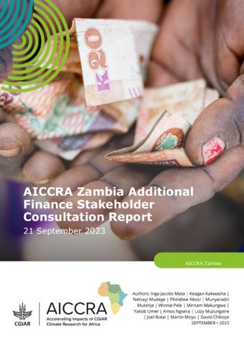 AICCRA Zambia Additional Finance Stakeholder Consultation Report