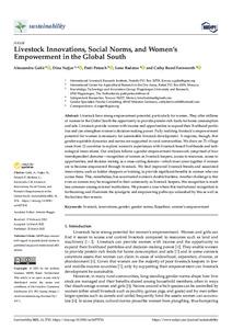 Livestock innovations, social norms, and women’s empowerment in the Global South