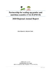 Partnership for scaling up gender and nutrition-sensitive CSA II (P4S II) - 2020 Regional Annual Report