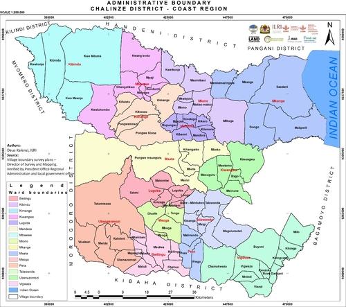Administrative boundary Chalinze District, Coast Region