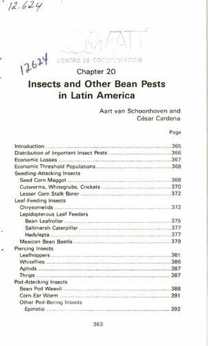 Insects and other bean pest in Latin America