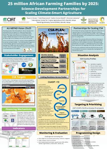 25 million African Farming Families by 2025: Science-Development Partnerships for Scaling Climate-Smart Agriculture