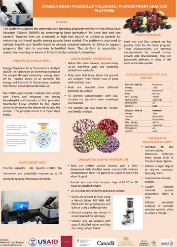 Common bean (Phaseolus Vulgaris L) micronutrient analysis
