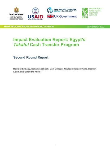 Impact evaluation report: Egypt’s Takaful Cash Transfer Program: Second round report