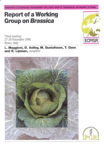 Report of a Working Group on Brassica: Third meeting, 27-29 November 1996, Rome, Italy