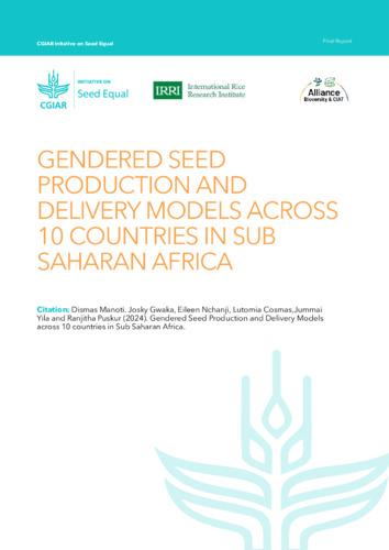 Gendered seed production and delivery models across 10 countries in Sub-Saharan Africa