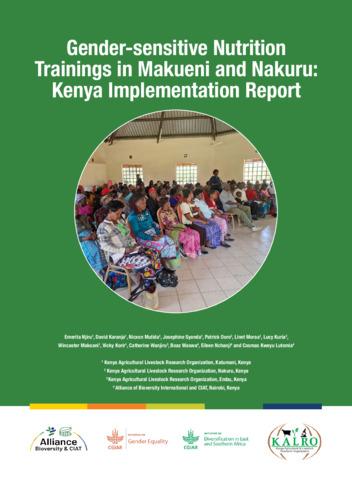 Gender-sensitive Nutrition Trainings in Makueni and Nakuru:  Kenya Implementation Report