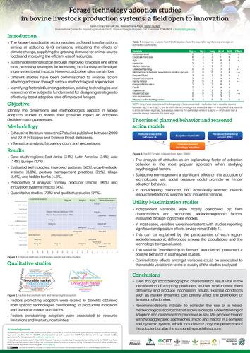 Forage technology adoption studies in bovine livestock production systems: a field open to innovation