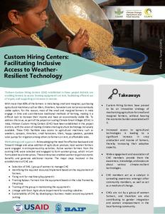 Custom Hiring Centers: Facilitating Inclusive Access to Weather-Resilient Technology