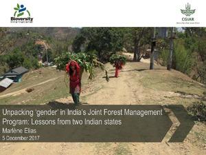 Unpacking 'Gender' in India's Joint Forest Management Program: Lessons from two Indian states
