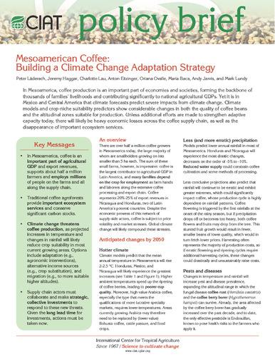 Mesoamerican coffee: building a climate change adaptation strategy