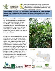 Participatory planning and investment in climate smart agriculture to reduce risks for small-scale farmers in Central American coffee landscapes