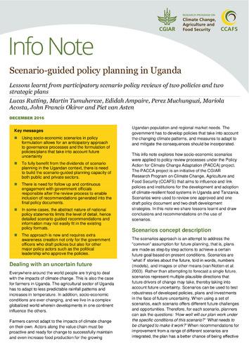Scenario-guided policy planning in Uganda