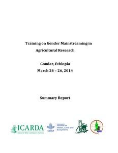 Training on gender mainstreaming in agricultural research